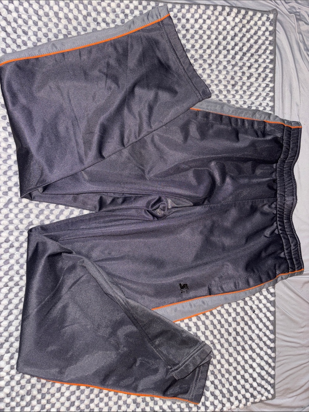 STARTER Dark Gray Track Pants with embroidered Logo Tag